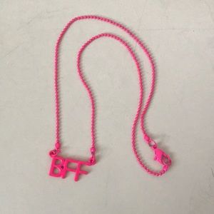 Girl’s Claire’s Hot Pink BFF Necklace Best Friend
